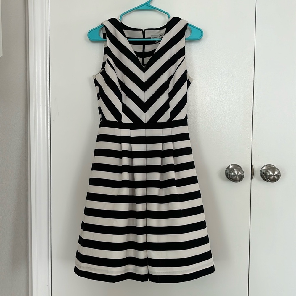 Black and white stripped dress